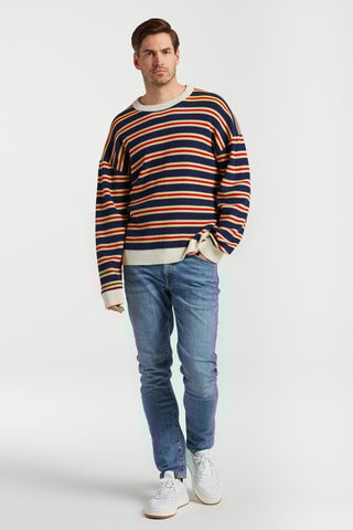 Camisola relaxed - Azul-escuro