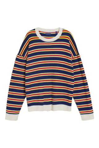 Camisola relaxed - Azul-escuro