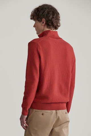 Camisola regular em algodão biológico - Vermelho