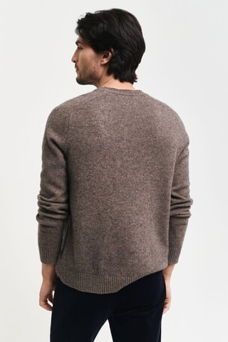 Camisola de lã - Castanho mesclado