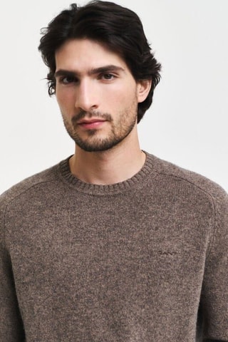 Camisola de lã - Castanho mesclado