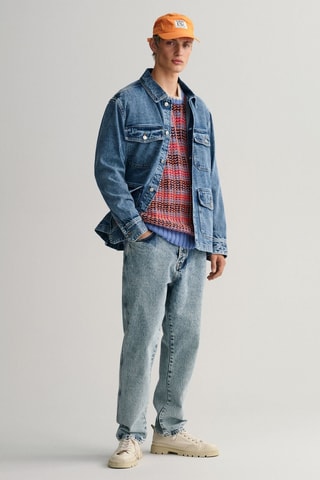 Camisola relaxed - Azul-claro