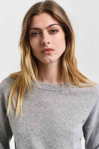 Pull regular en laine - Gris
