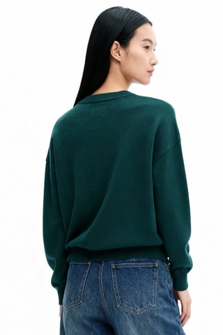 Camisola de lã - Verde-escuro