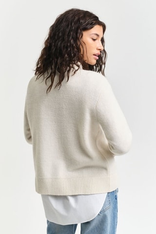 Camisola relaxed em lã - Creme