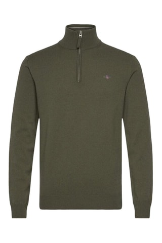 Camisola regular em lã de cordeiro - Verde