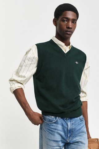 Camisola regular sem mangas - Verde-escuro