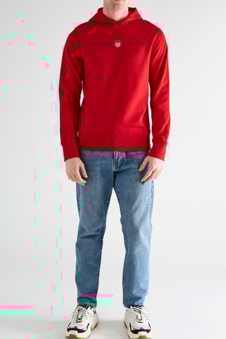 Camisola com capuz - Vermelho