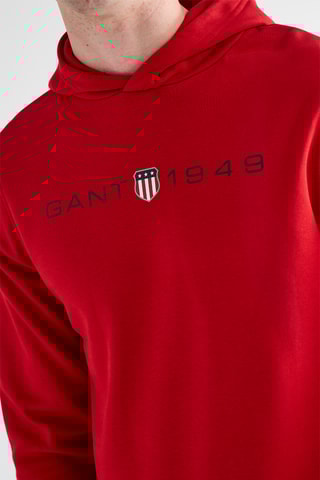 Camisola com capuz - Vermelho