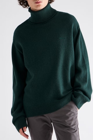 Camisola de lã - Verde-escuro