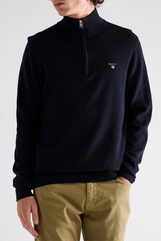 Camisola de lã - Azul-marinho