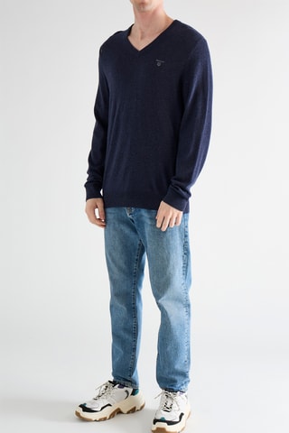 Camisola de lã - Azul-marinho