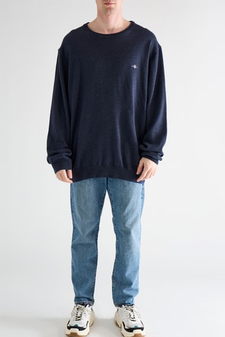 Camisola de lã - Azul-marinho