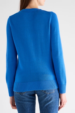 Casaco de malha em algodão biológico - Azul