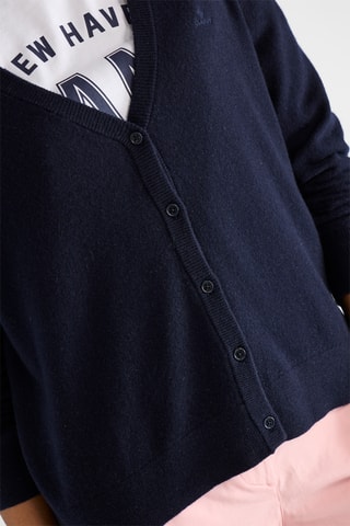 Casaco de malha em lã - Azul-marinho