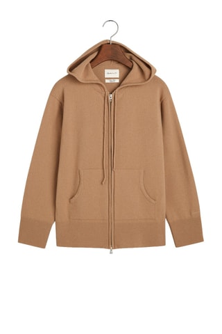 Casaco regular em lã de cordeiro - Bege