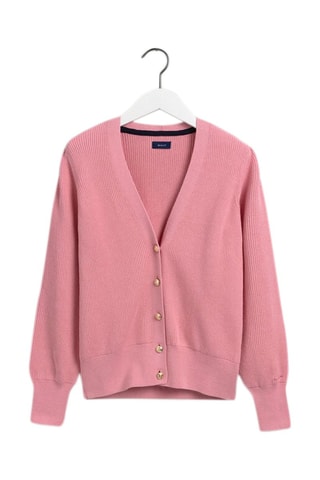 Casaco de malha regular em algodão biológico - Rosa