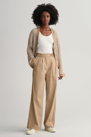 Casaco de malha relaxed em algodão biológico - Bege