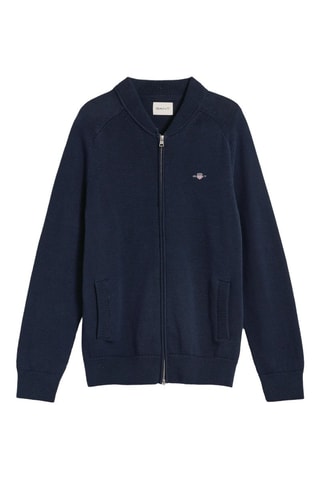 Casaco em lã merino - Azul-marinho