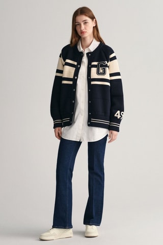 Casaco de malha oversize - Azul-marinho