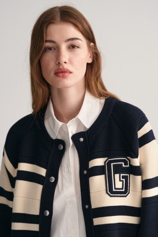 Casaco de malha oversize - Azul-marinho