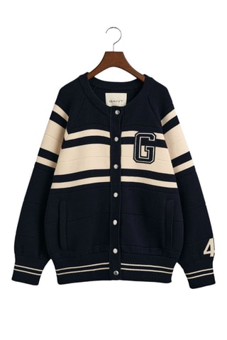 Casaco de malha oversize - Azul-marinho