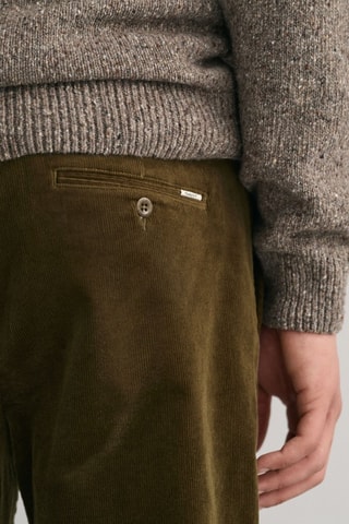 Calças chino slim - Verde-azeitona