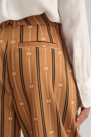 Calças em lã - Castanho-claro