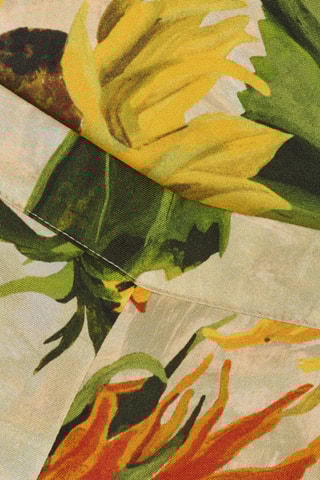 Calças relaxed em seda - Bege