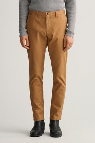 Calças chino slim - Camel