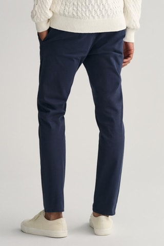 Calças chino slim - Azul-marinho