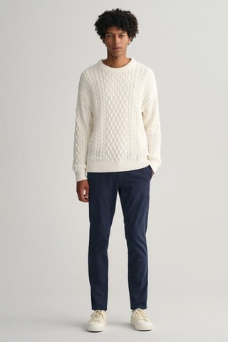 Calças chino slim - Azul-marinho