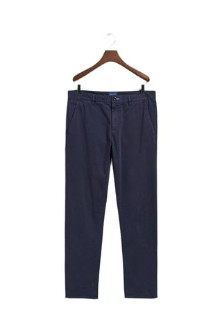 Calças chino slim - Azul-marinho