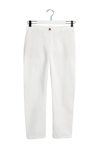 Calças chino slim em algodão biológico - Cru