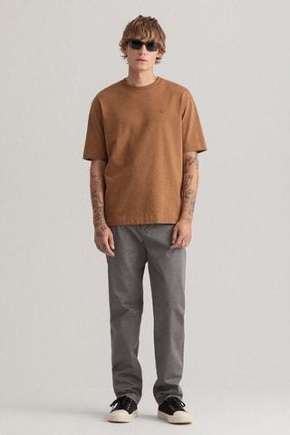 Calças em algodão biológico - Cinzento-escuro