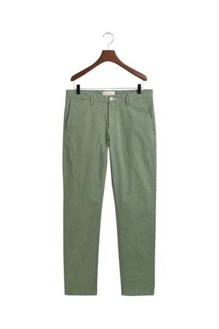 Calças chino slim - Verde sálvia
