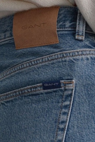 Calças de ganga de cintura alta - Azul