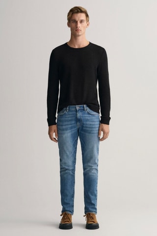 Calças de ganga slim - Azul médio