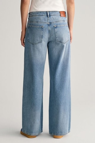 Calças de ganga wide legs - Azul-claro