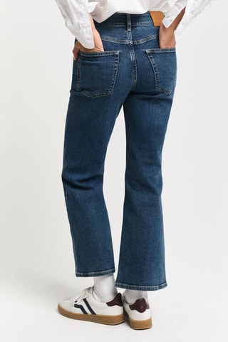 Calças de ganga flare - Azul-médio