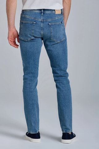 Calças de ganga slim - Azul-médio