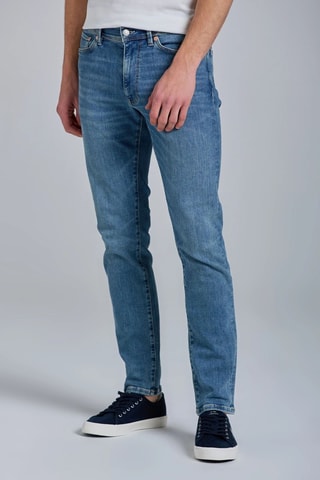 Calças de ganga slim - Azul-médio