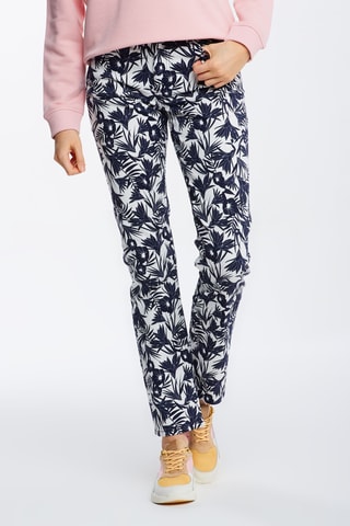 Calças de ganga slim - Branco e azul-escuro