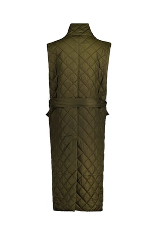 Colete acolchoado comprido relaxed - Caqui