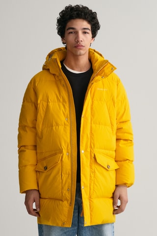 Blusão relaxed com capuz - Amarelo