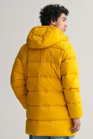 Blusão relaxed com capuz - Amarelo