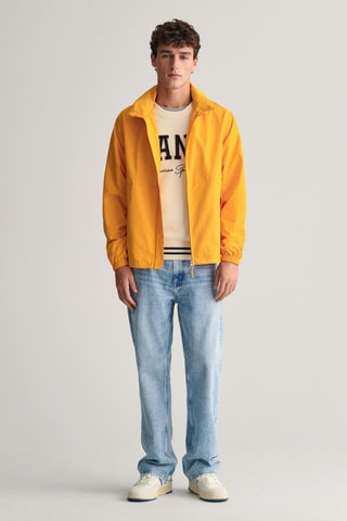 Corta-vento com capuz - Mostarda