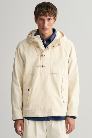 Corta-vento com capuz - Creme