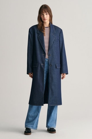 Sobretudo oversize - Azul-ganga