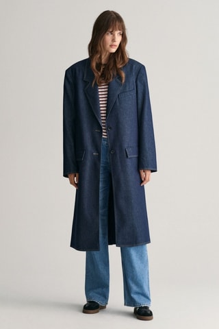 Sobretudo oversize - Azul-ganga